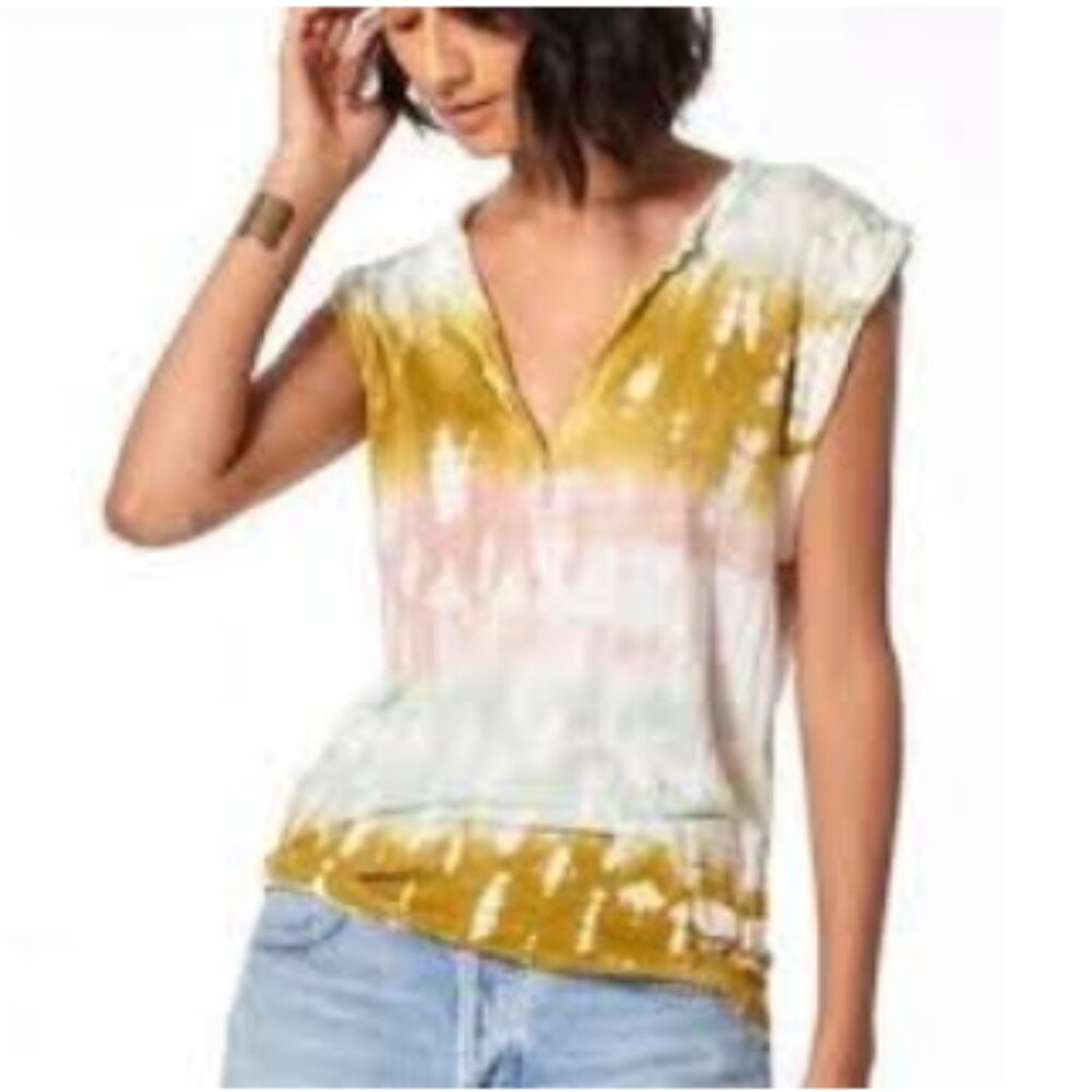 Young Fabulous & Broke Sz. M 100% Linen Loni Tee